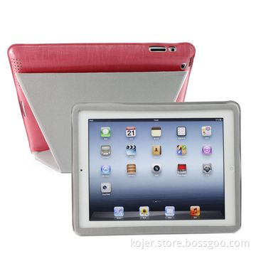 Creative Folding PU Leather Cases for New iPad, Full Access to All Functional Ports